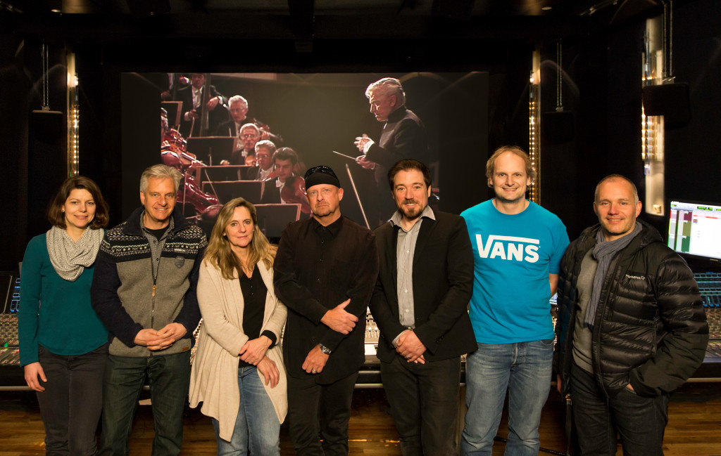 Ein Teil des Teams von ARRI Media für Karajan Cinema Classics (v. l.): Selina Titz, Manfred Turek, Babette Fürbringer, Chris Heil, Daniel Vogl, Marko Krinke und Markus Kirsch